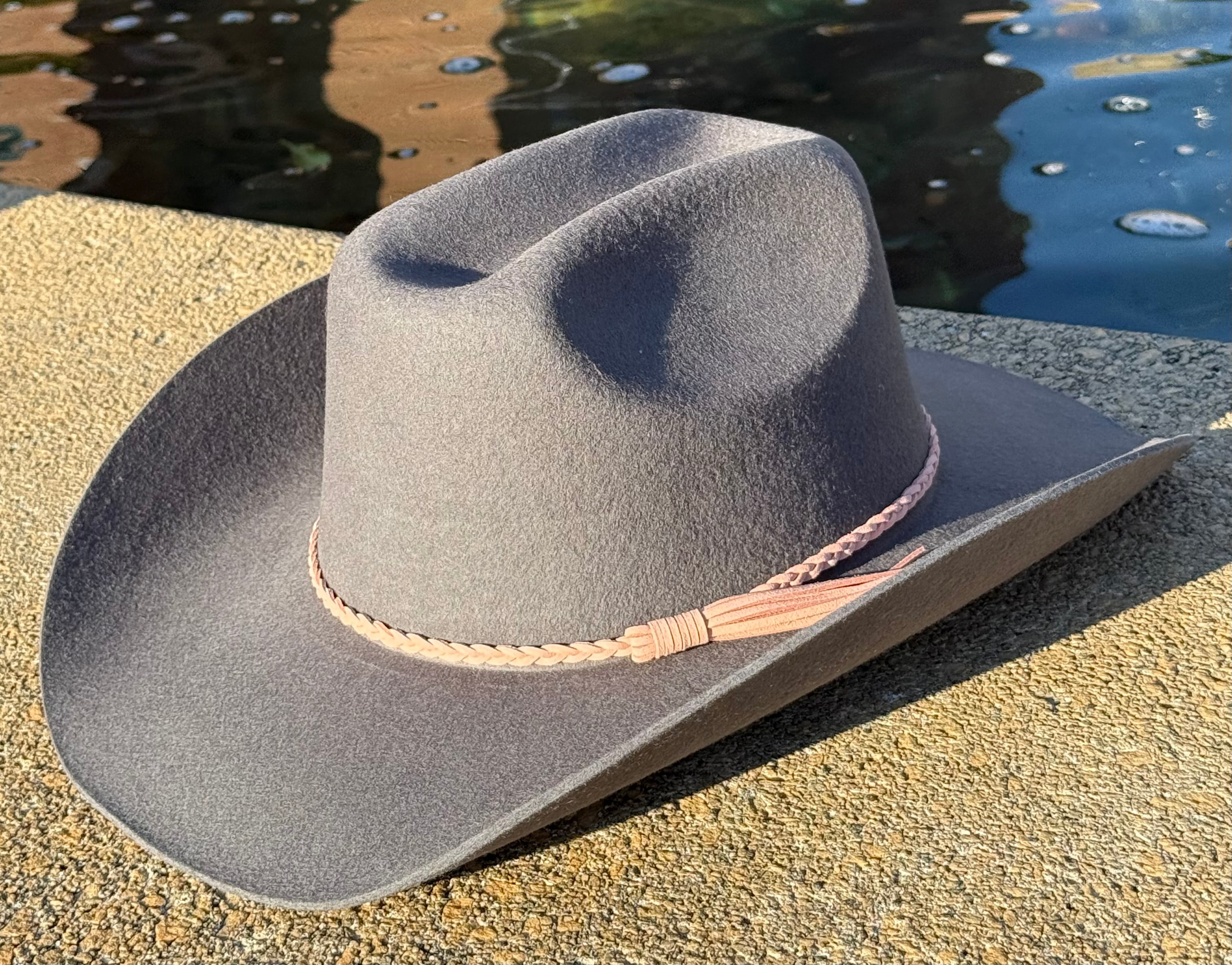 100% Wool Cowboy Hat Solid, Solid Cowboy Hat for Burning-11