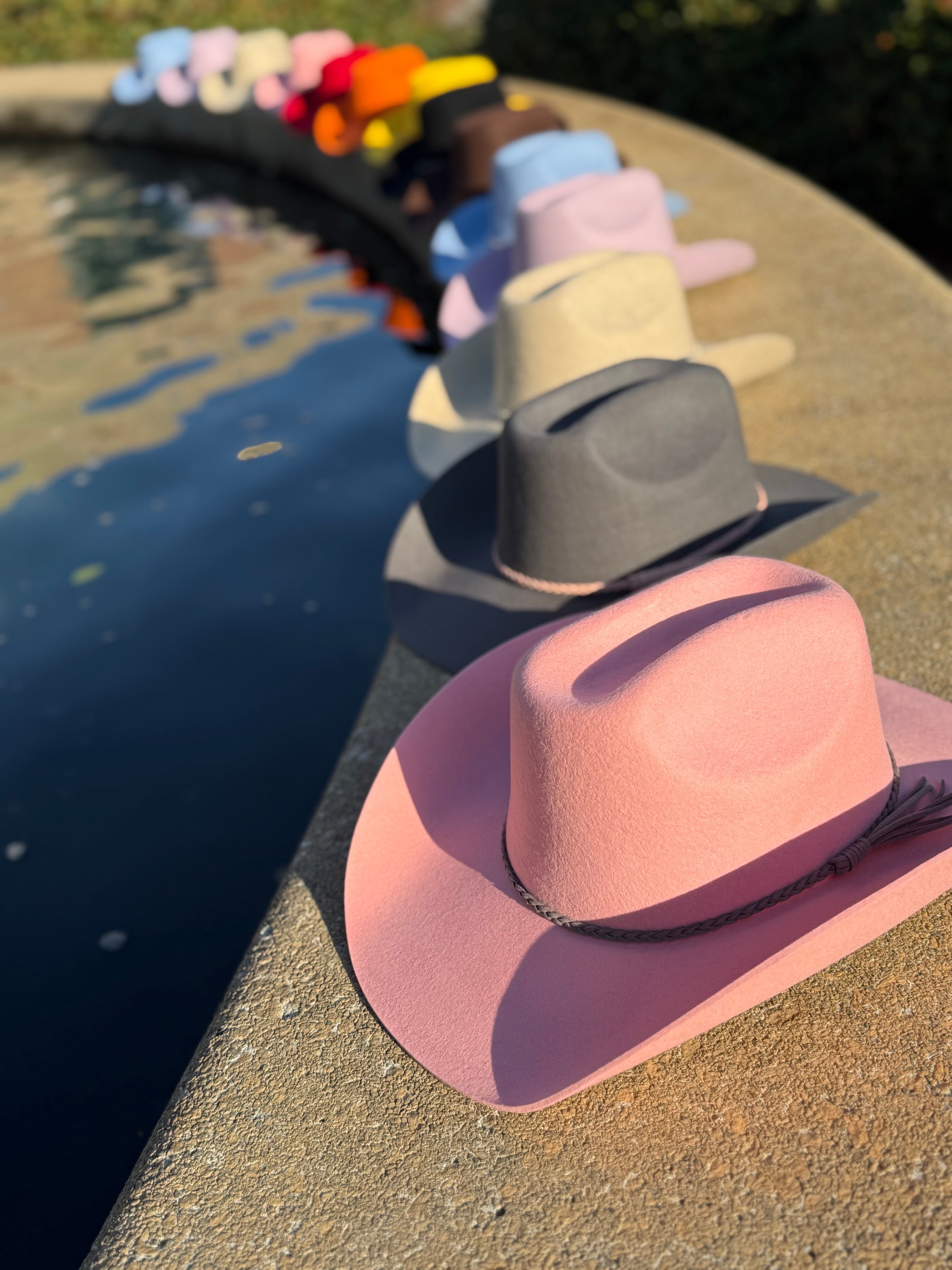 100% Wool Cowboy Hat Solid, Solid Cowboy Hat for Burning-0