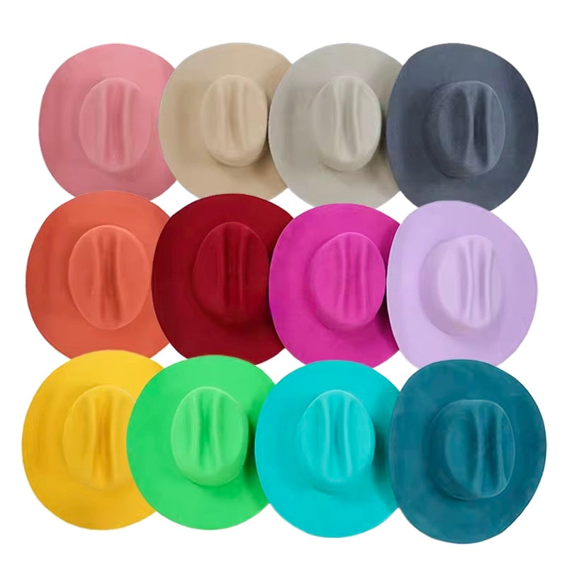 100% Wool Cowboy Hat Solid, Solid Cowboy Hat for Burning-6