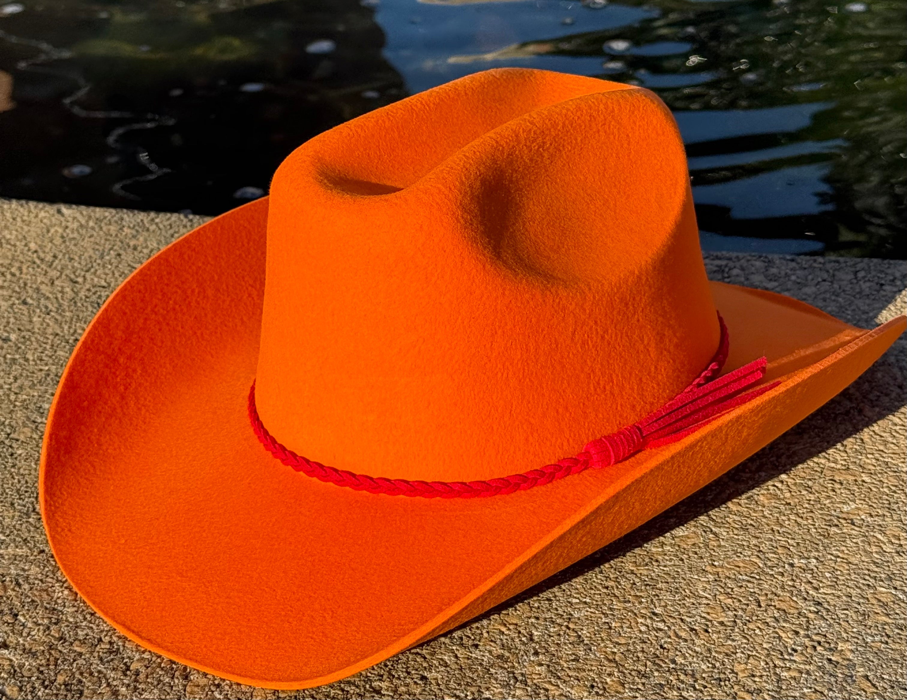 100% Wool Cowboy Hat Solid, Solid Cowboy Hat for Burning-7