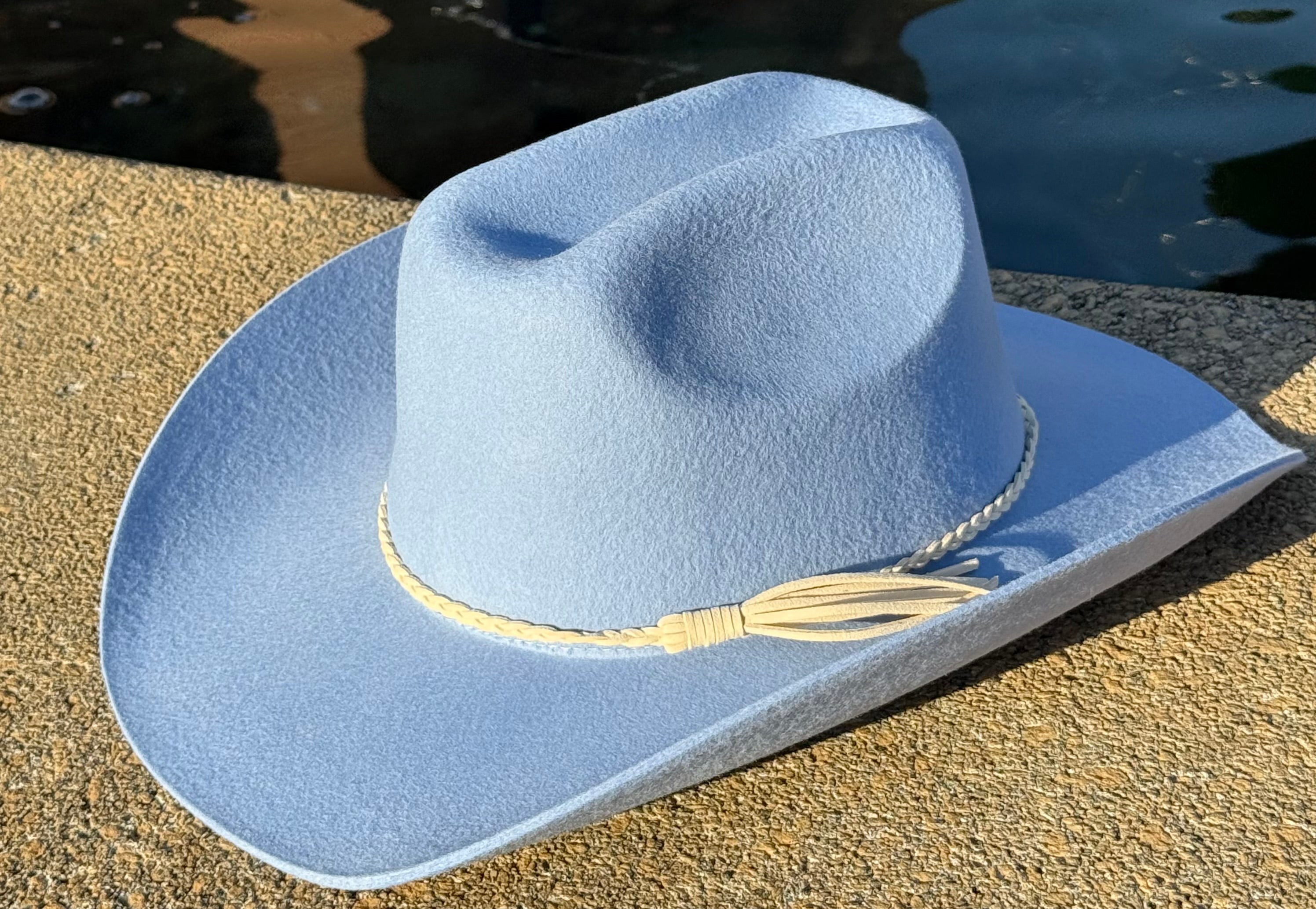 100% Wool Cowboy Hat Solid, Solid Cowboy Hat for Burning-13