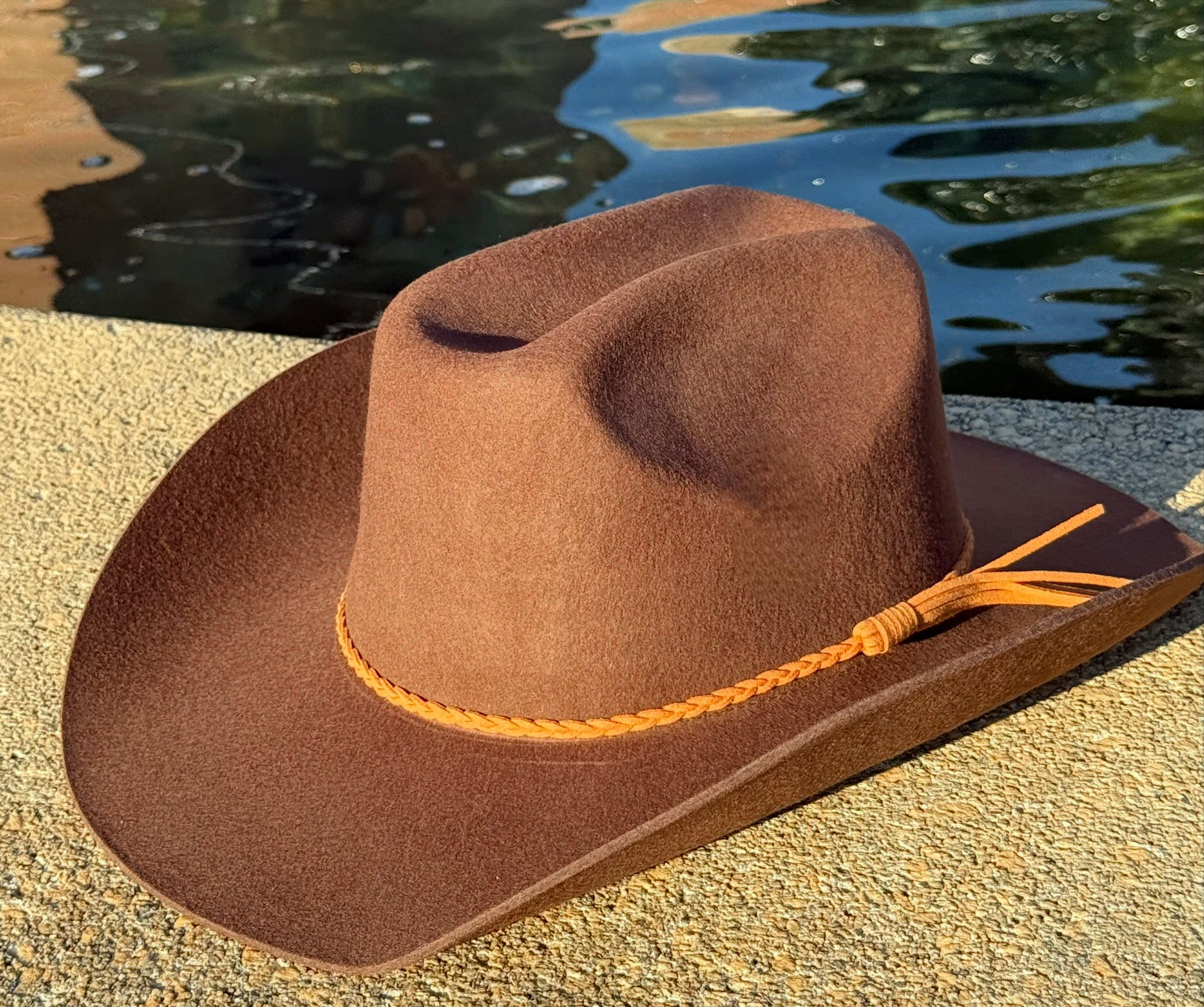 100% Wool Cowboy Hat Solid, Solid Cowboy Hat for Burning-8