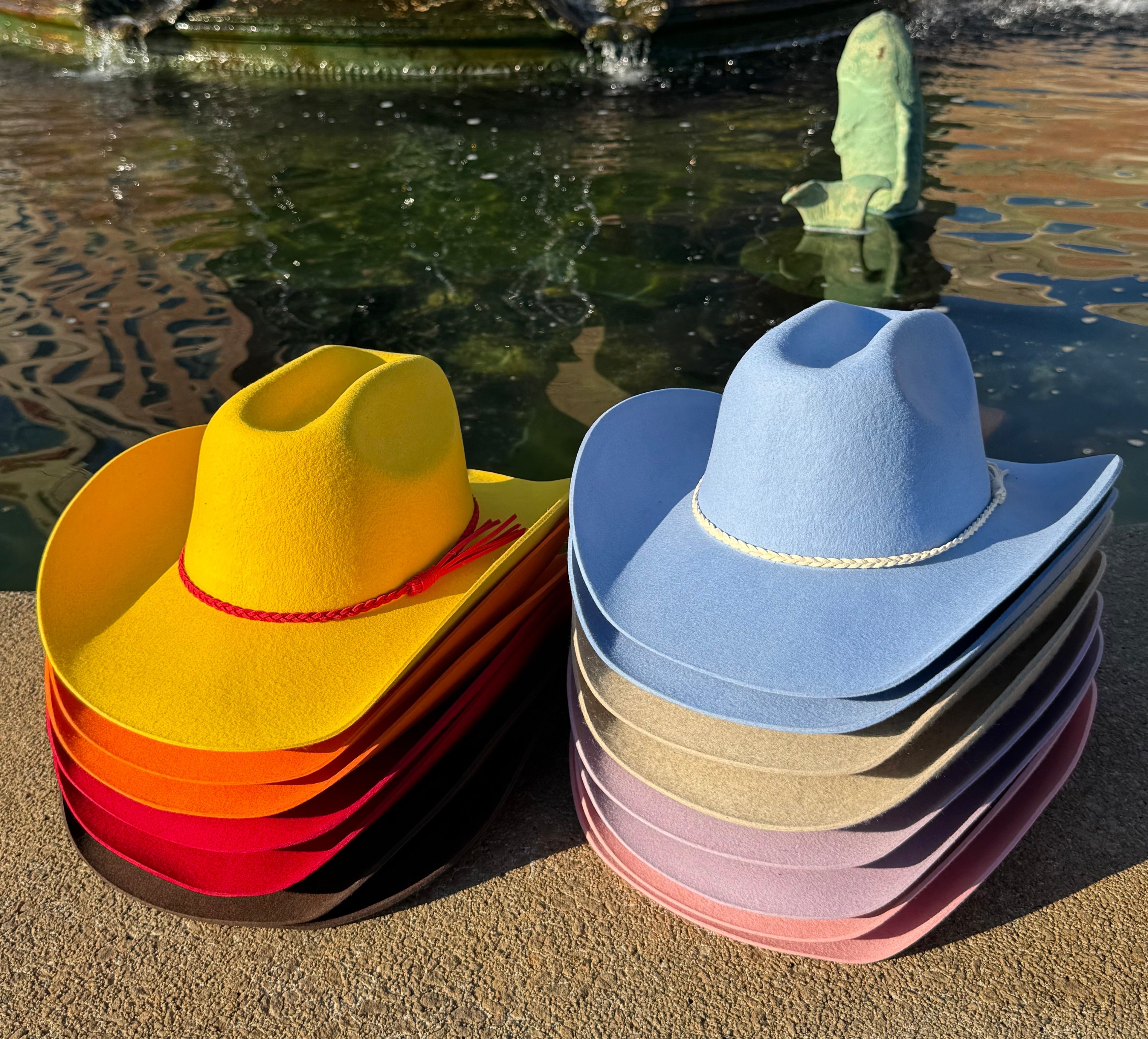 100% Wool Cowboy Hat Solid, Solid Cowboy Hat for Burning-1