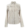 Western Fringe Suede Shirt