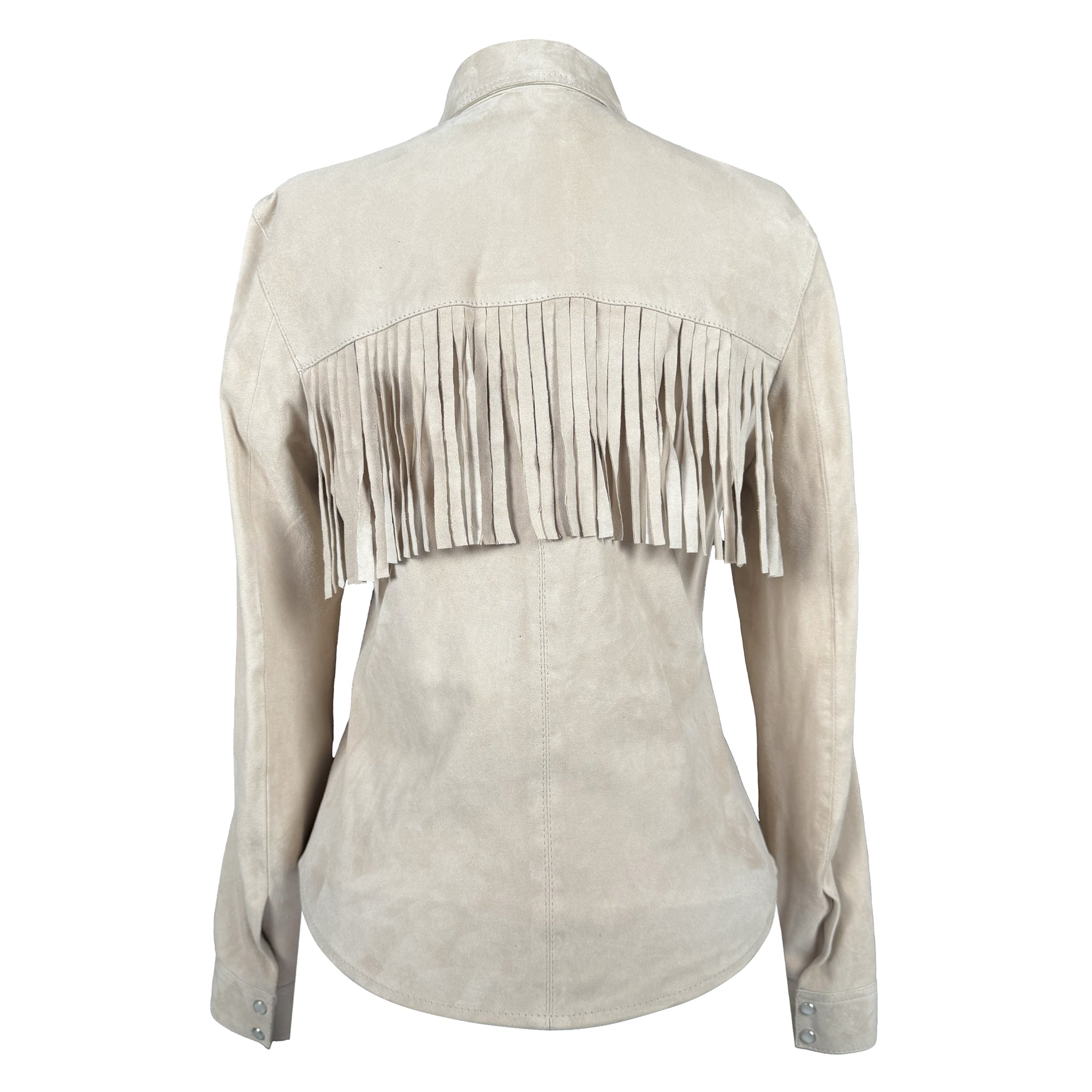 Western Fringe Suede Shirt
