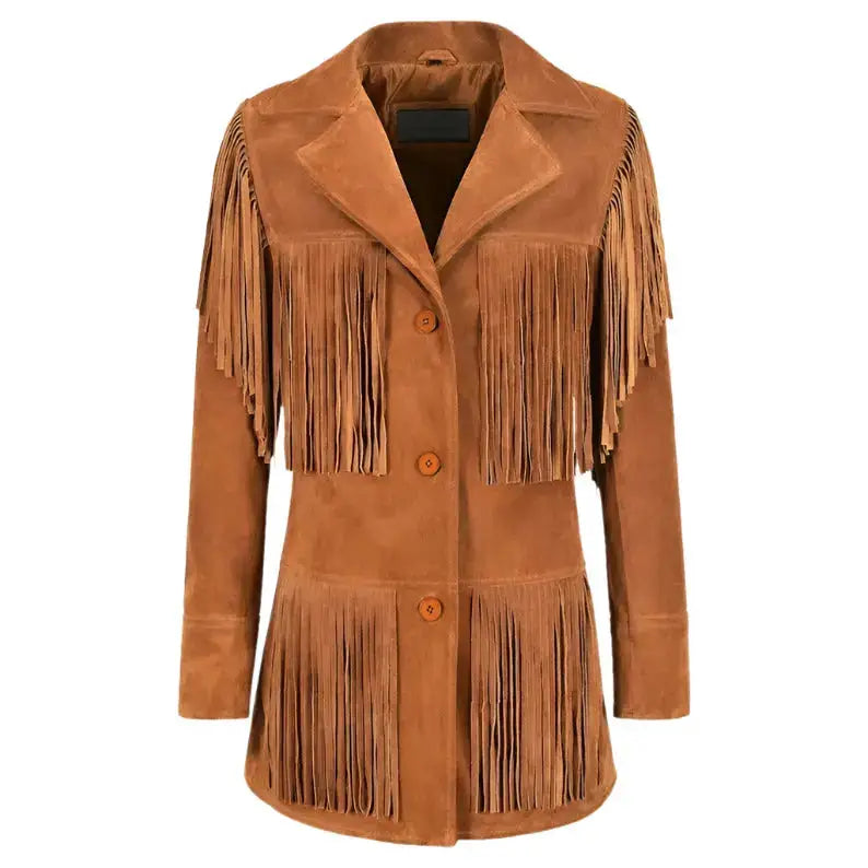 Women's Western Fringe Leather Jacket