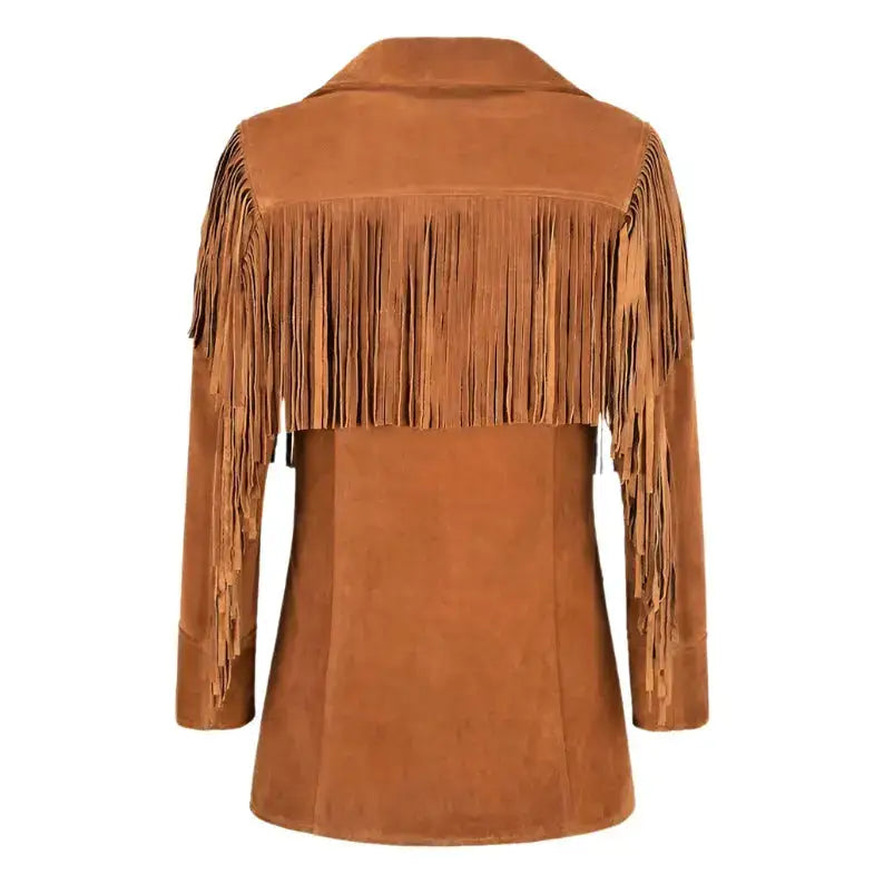 Women's Western Fringe Leather Jacket